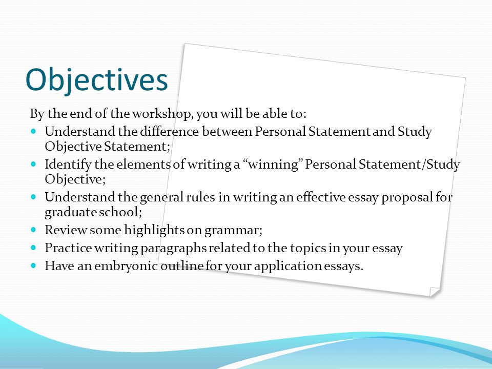 How to write my research objectives